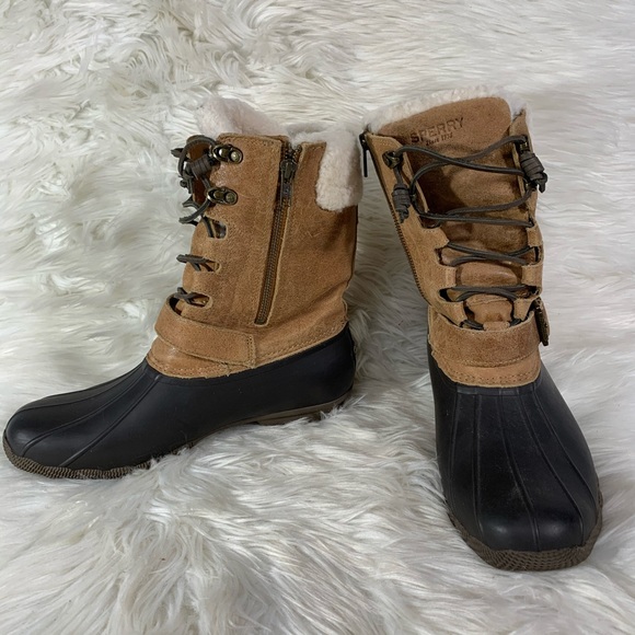 fur lined duck boots